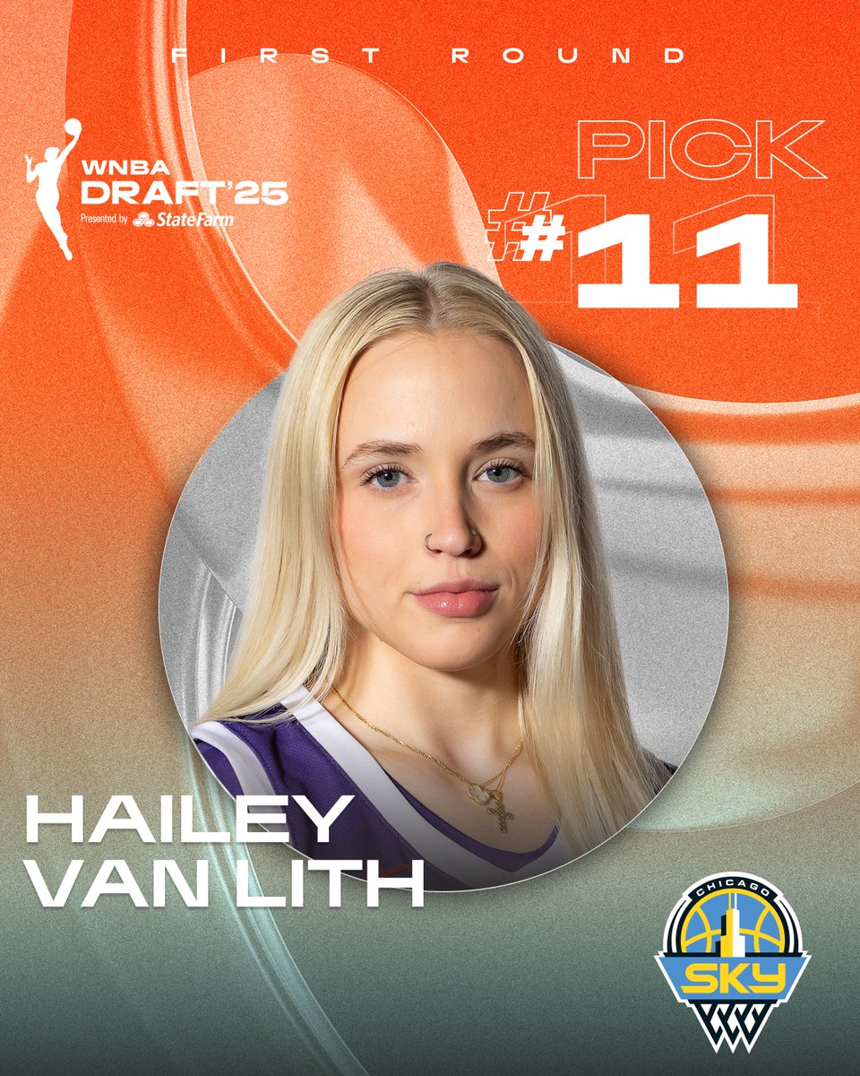 With the 11th pick of the WNBA Draft, the <a href="/chicagosky/">Chicago Sky</a> select Hailey Van Lith!    

2025 WNBA Draft presented by <a href="/StateFarm/">State Farm</a> live on ESPN