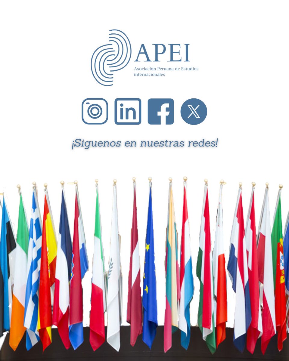 apeiperu's tweet photo. 📢Con entusiasmo, anunciamos la inauguración oficial de las redes sociales de la Asociación Peruana de Estudios Internacionales (APEI). Les invitamos a seguirnos y ser parte de esta comunidad en construcción. 📚🌐
#APEI #EstudiosInternacionales #RelacionesInternacionales #Perú https://t.co/BV4EG3fVtW