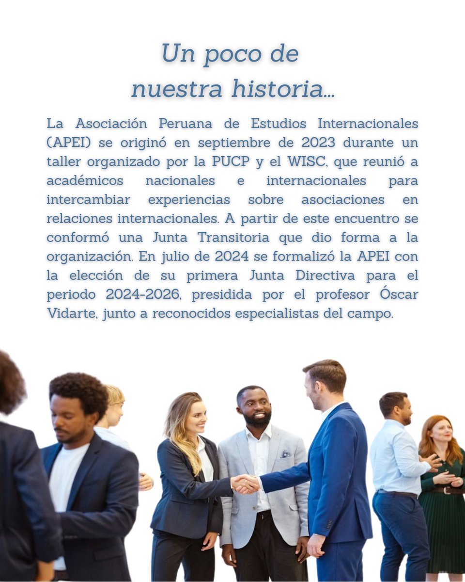 apeiperu's tweet photo. 📢Con entusiasmo, anunciamos la inauguración oficial de las redes sociales de la Asociación Peruana de Estudios Internacionales (APEI). Les invitamos a seguirnos y ser parte de esta comunidad en construcción. 📚🌐
#APEI #EstudiosInternacionales #RelacionesInternacionales #Perú https://t.co/BV4EG3fVtW