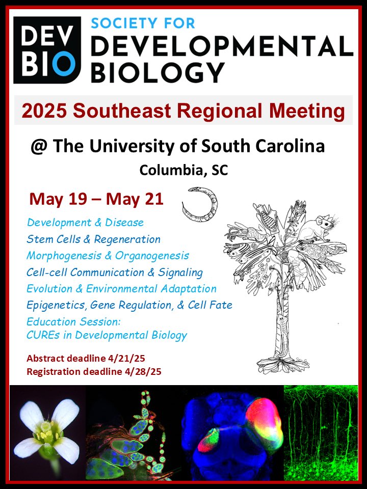 #sesdb2025 is just around the corner, so get your abstracts in and register for this years Southeast Regional Meeting!