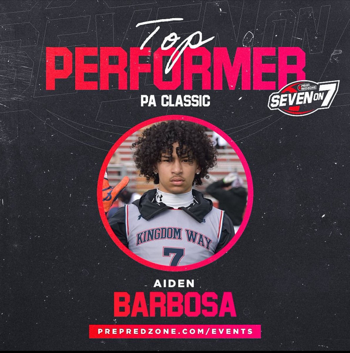 Aiden Barbosa (@aidenbarbosaa) on Twitter photo Honored to be recognized as one of the top performers in <a href="/PrepRedzone/">Prep Redzone 🏈</a> 7on7 PA classic this weekend.grateful for the opportunity to compete and showcase my talents against the best
<a href="/PrepRedzoneNY/">Prep Redzone New York</a>
<a href="/Coach_Mono/">Chris Monfiletto</a>
<a href="/WRCoach_E/">Coach_E</a>
@PRZPAvic <a href="/CoachWeiss24/">John Weiss</a> <a href="/CoachEggerling/">Coach Eggerling</a> <a href="/Mtownfb/">Middletown Football</a> Honored to be recognized as one of the top performers in <a href="/PrepRedzone/">Prep Redzone 🏈</a> 7on7 PA classic this weekend.grateful for the opportunity to compete and showcase my talents against the best
<a href="/PrepRedzoneNY/">Prep Redzone New York</a>
<a href="/Coach_Mono/">Chris Monfiletto</a>
<a href="/WRCoach_E/">Coach_E</a>
@PRZPAvic <a href="/CoachWeiss24/">John Weiss</a> <a href="/CoachEggerling/">Coach Eggerling</a> <a href="/Mtownfb/">Middletown Football</a>
