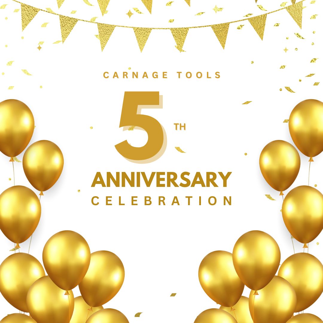 carnagetools's tweet photo. We are celebrating our 5-year anniversary this week! Thank you to our dedicated team, loyal customers, and supportive partners who’ve been part of this journey. We’re proud of how far we’ve come — and we’re just getting started! https://t.co/rothi2UOP2