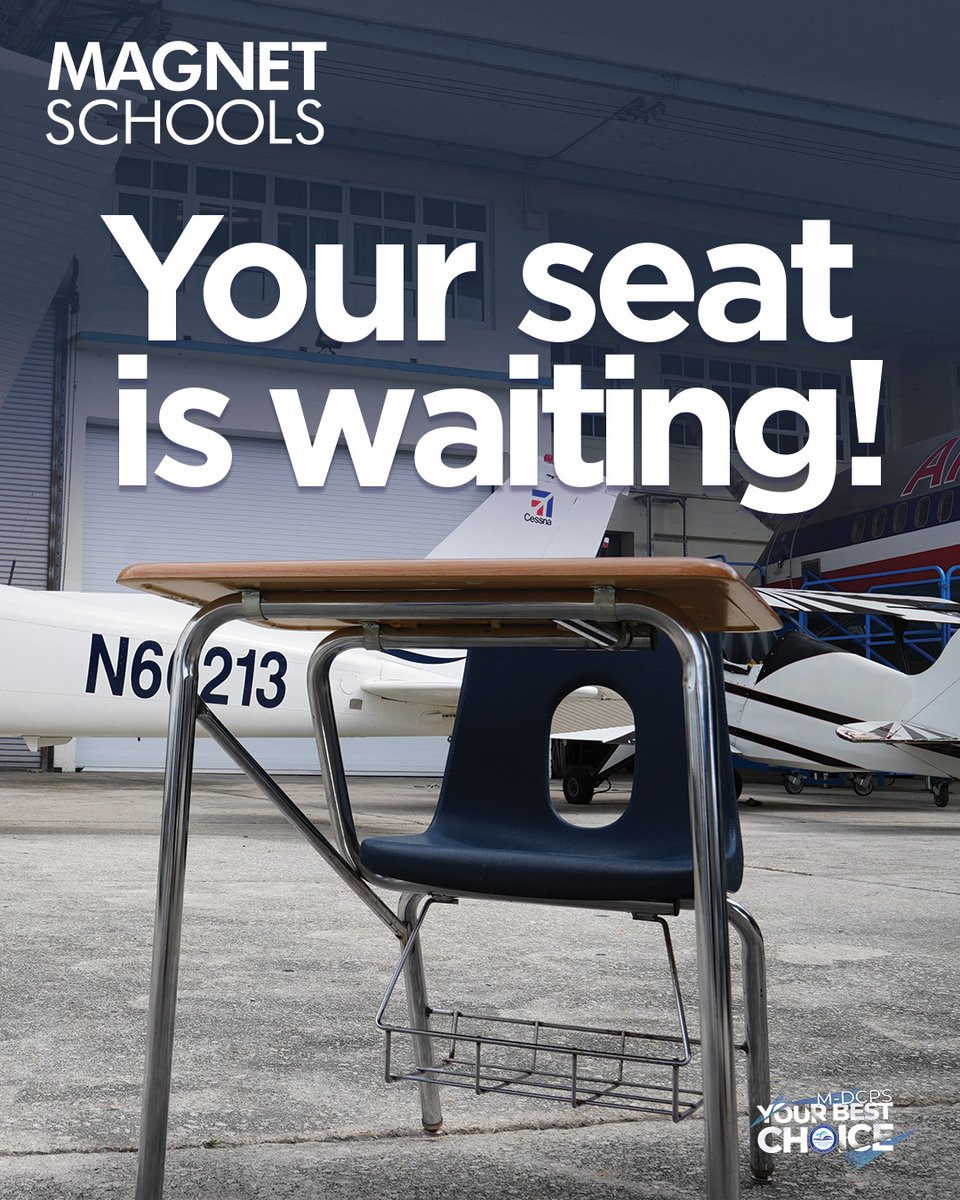 Miami Magnet Schools (@miamimagnets) on Twitter photo Your <a href="/miamimagnets/">Miami Magnet Schools</a> seat is waiting! Apply via the <a href="/MDCPS/">Miami-Dade Schools</a> Parent Portal at dadeschools.net beginning April 15th. Seats are filled on a first-come, first-served basis. Program requirements still apply. #YourBestChoiceMDCPS Your <a href="/miamimagnets/">Miami Magnet Schools</a> seat is waiting! Apply via the <a href="/MDCPS/">Miami-Dade Schools</a> Parent Portal at dadeschools.net beginning April 15th. Seats are filled on a first-come, first-served basis. Program requirements still apply. #YourBestChoiceMDCPS