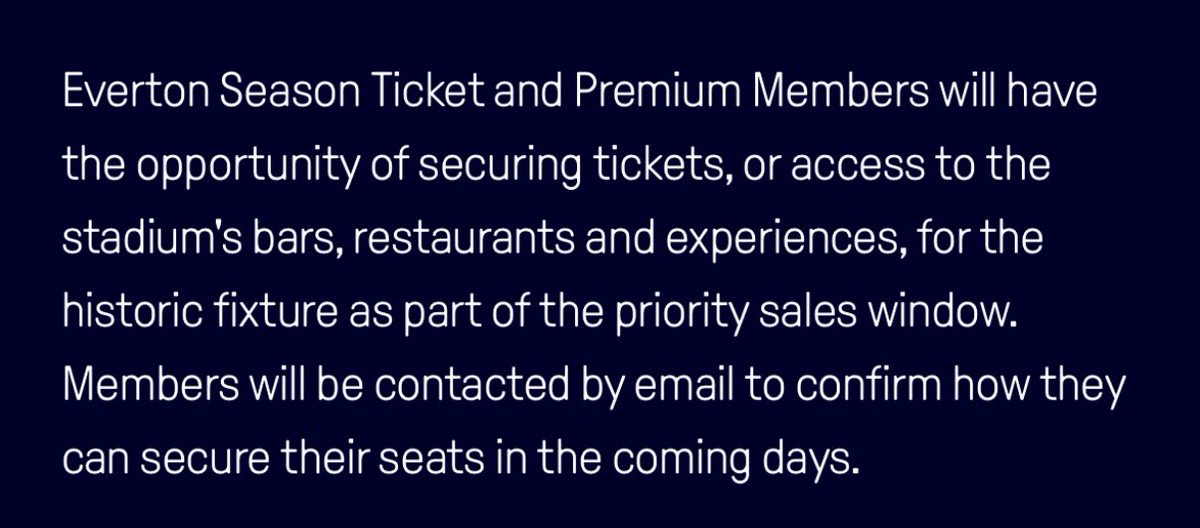 terryefc36's tweet photo. @efc_fanservices This was the comms I was referencing. I didnt receive any email?  Who was the email sent by as I may have missed it if it wasn’t from Everton? https://t.co/EQTSHctsXA
