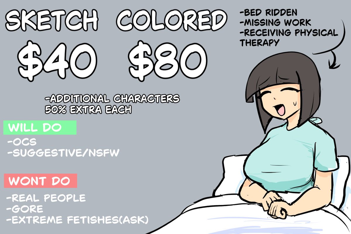 DesireDelta's tweet image. So my I ended up severly damaging my nervous system near my leg and currently resting and doing physical therapy. But I will be off work and would like to atleast make up for the lost work and be able to pay for bills.
DM me if interestes

RT would be appreciated!