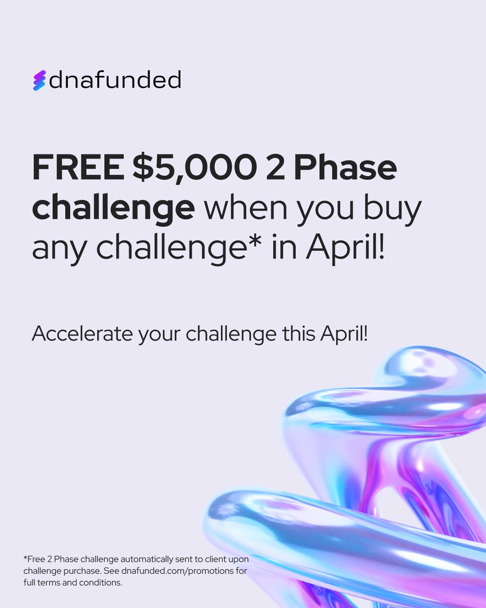 dnafunded's tweet image. ⚠️ You’ve seen the April promo... but have you claimed it yet?

Buy any challenge with DNA Funded this month &amp;amp; get a FREE $5K 2-Phase Challenge 💥

No code. No catch. Just April perks.

Time’s running out ⏳
#dnafunded #Aprilpromo #propfirm #proptrading #propchallenges