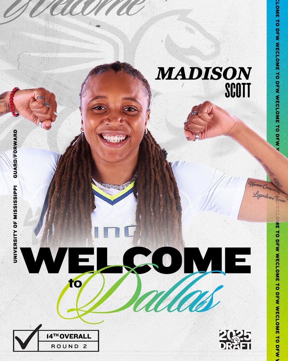 Giddy up, Madison!

We have selected Madison Scott from University of Mississippi 14th overall.
