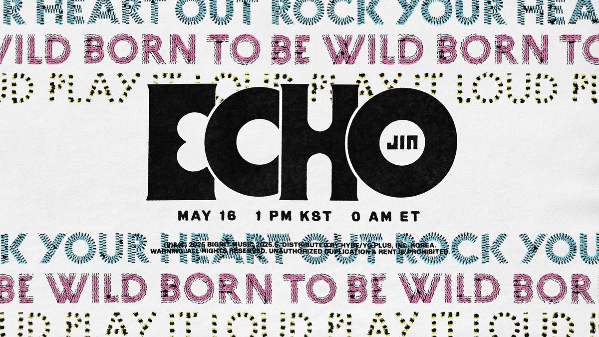 GeffenRecords's tweet image. Pre-save and pre-order Jin’s upcoming second solo album “Echo”, out May 16th 12am ET /  May 15th 9pm PT! @bts_bighit 

🔗: Jin.lnk.to/ECHO