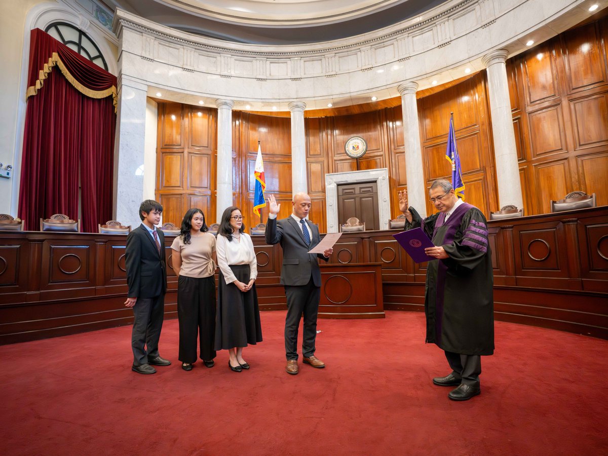 SCPh_PIO's tweet photo. Chief Justice Alexander G. Gesmundo swore in new Court of Appeals (CA) Associate Justices Edilwasif T. Baddiri on April 11, 2025 and Jeoffre Willkom Acebido on April 14, 2025 at the #SupremeCourtPH in Manila. Both were appointed to the appellate court on February 24, 2025.

Justice Baddiri fills the post vacated by retired CA Justice Edwin D. Sorongon. Before joining the CA, Justice Baddiri served as Presiding Judge of Branch 115, Regional Trial Court (RTC), Pasay City from 2015 to 2023, then as Executive Judge of the RTC, Pasay City. He also served as Commissioner of the National Commission on Muslim Filipinos from 2010 to 2015.

Justice Acebido held the post of Presiding Judge of Branch 41, RTC, Cagayan de Oro before his appointment to the CA. He has served the bench for 16 years as RTC judge. A Chief Justice Cayetano Arellano Awardee for Judicial Excellence, Justice Acebido also previously worked as a prosecutor, Public Attorney, and senior legal officer at the Commission on Human Rights. He fills the post vacated by retired CA Justice Victoria Isabel A. Paredes.

READ: https://t.co/9kj7pxlO5d
