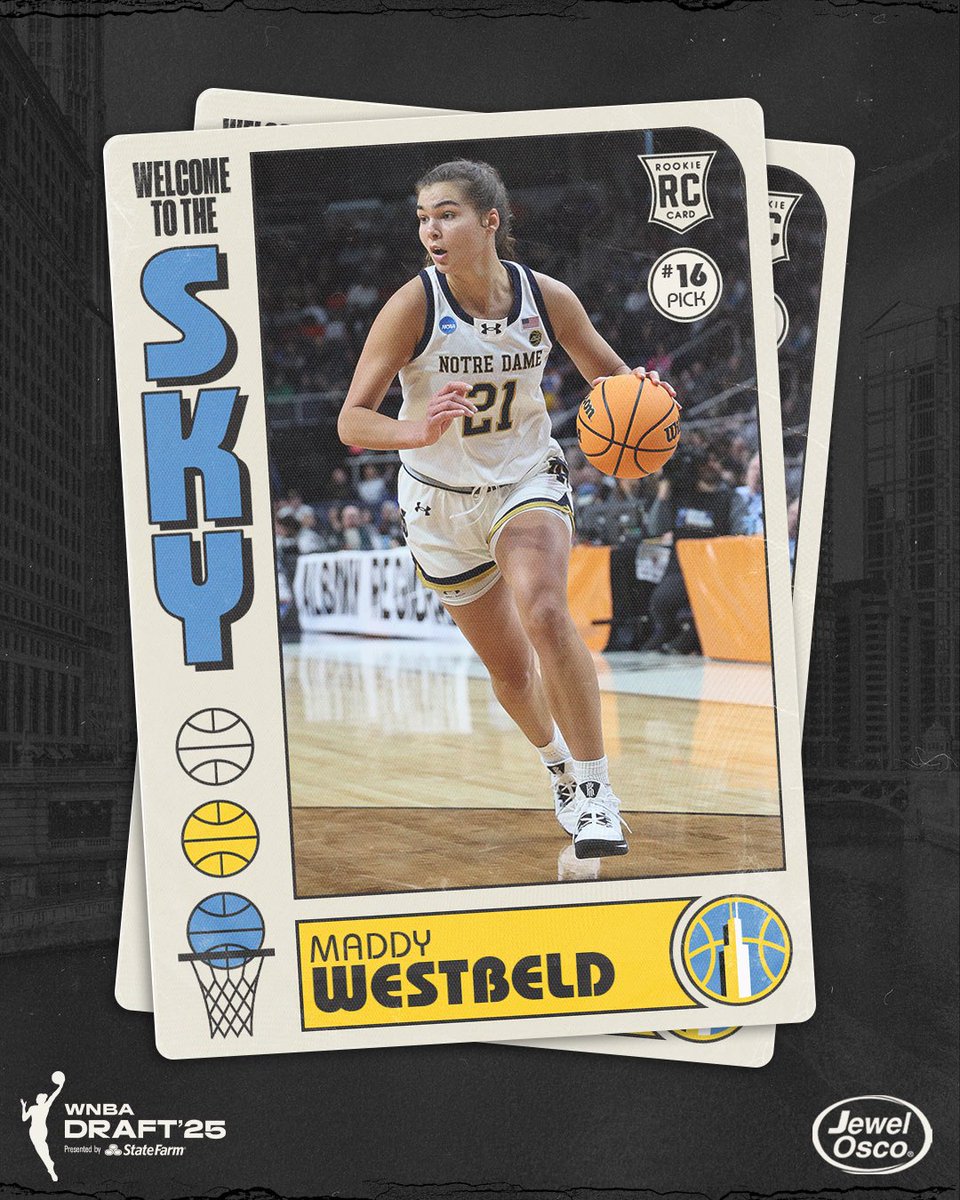 chicagosky's tweet photo. With the 16th pick of the 2025 WNBA Draft, we select Maddy Westbeld.

Welcome to Skytown, Maddy! https://t.co/pJRaWco9D3