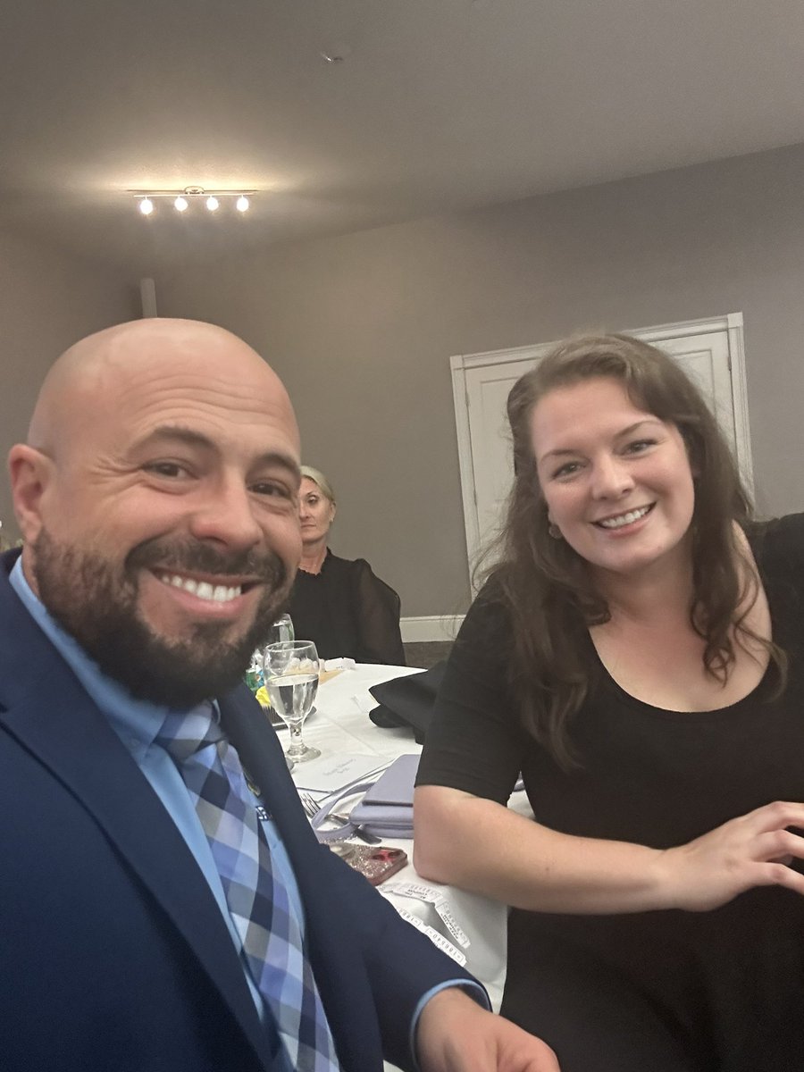 HCPSMrDaniels's tweet photo. I had the honor to sit among media specialists tonight at their banquet! It was even better to support the program and play husband at the same time! Congratulations to all the media specialists in our district on a successful year and award winners! @LibraryDaniels @hubofschool https://t.co/cx5DNZ8WhO