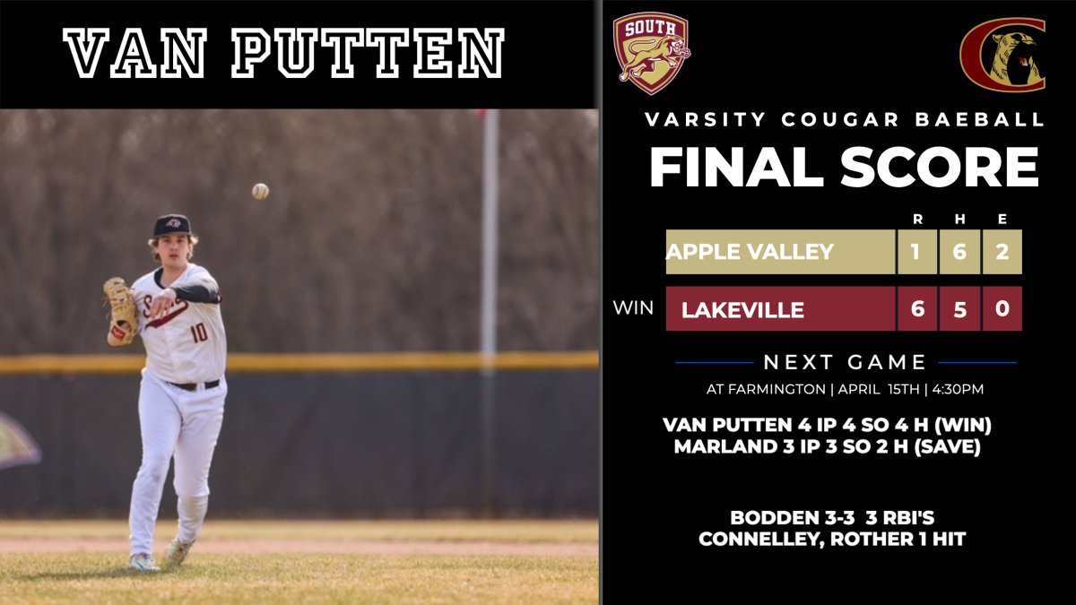 Lakeville South Baseball (@lscougsbaseball) on Twitter photo 