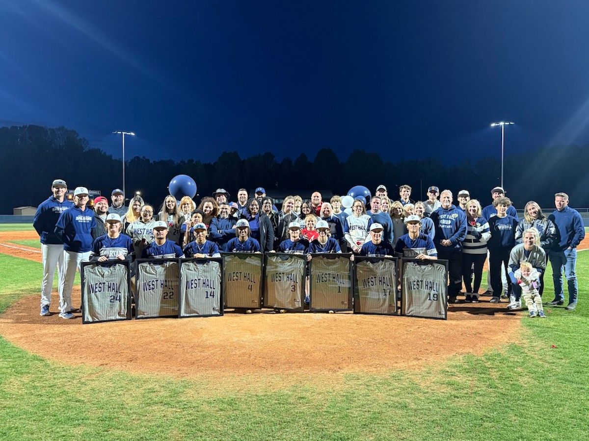 WestHallBaseba1's tweet photo. What a night to remember! We celebrated our amazing seniors with a big win in game 2 and clinched our spot in the playoffs! 

A huge thanks to everyone who showed up — your support means everything!
Next stop: PLAYOFFS! Let’s keep it rollin’! https://t.co/T2UsaE2O1V