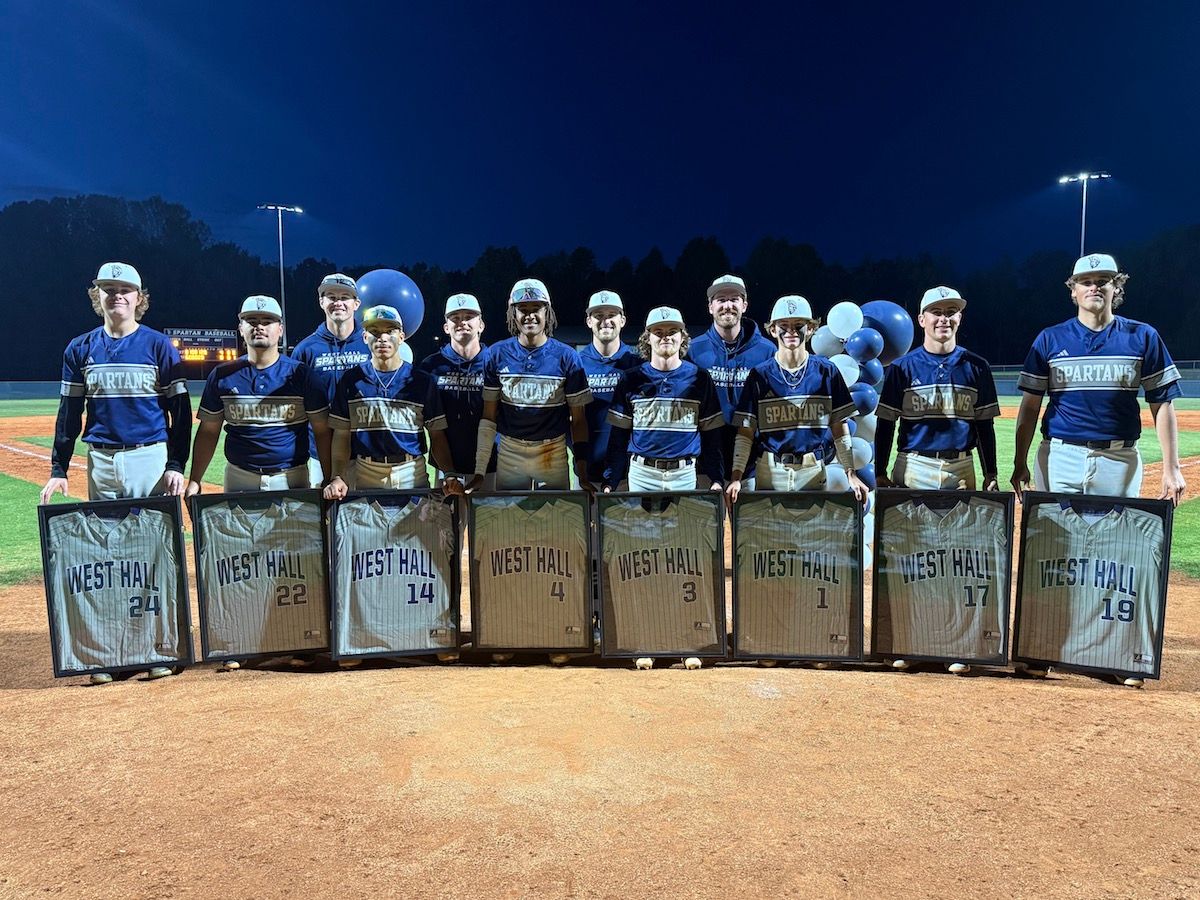 WestHallBaseba1's tweet photo. What a night to remember! We celebrated our amazing seniors with a big win in game 2 and clinched our spot in the playoffs! 

A huge thanks to everyone who showed up — your support means everything!
Next stop: PLAYOFFS! Let’s keep it rollin’! https://t.co/T2UsaE2O1V