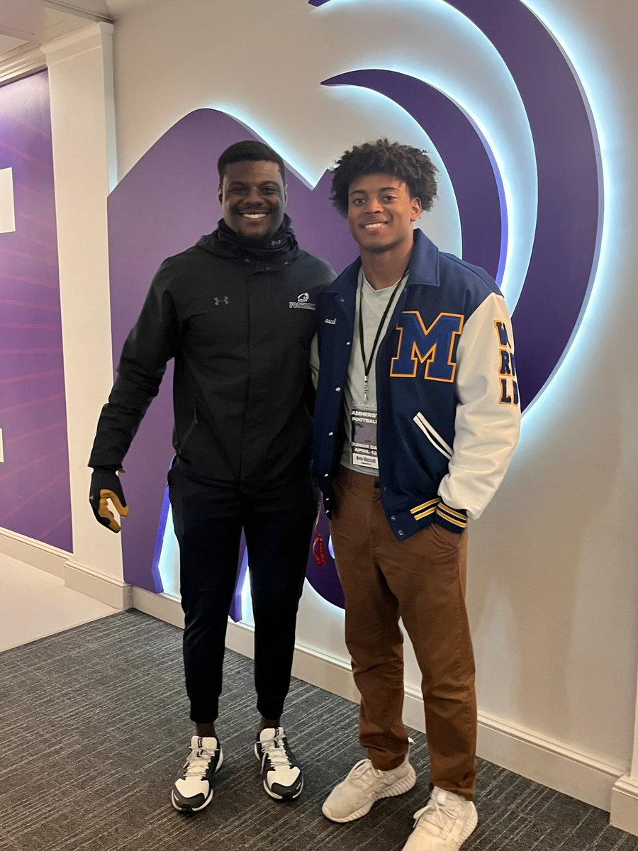 Nate Mascoll (@natemascoll) on Twitter photo Can’t thank <a href="/AmherstCollFB/">Amherst College Football</a> enough for a great day on campus! Loved checking out practice and meeting the team. Thank you to the coaching staff for showing me around and making me feel at home! #crankitup <a href="/CoachKenMaxwell/">Coach Maxwell</a> <a href="/coachgeenty/">Turner Geenty</a> Can’t thank <a href="/AmherstCollFB/">Amherst College Football</a> enough for a great day on campus! Loved checking out practice and meeting the team. Thank you to the coaching staff for showing me around and making me feel at home! #crankitup <a href="/CoachKenMaxwell/">Coach Maxwell</a> <a href="/coachgeenty/">Turner Geenty</a>