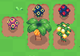 whylwtr's tweet image. My first Full Moon plant is thriving among the other fruit plants, looking absolutely beautiful @0xSunflowerLand 
#RoninCreator
#SunflowerLand