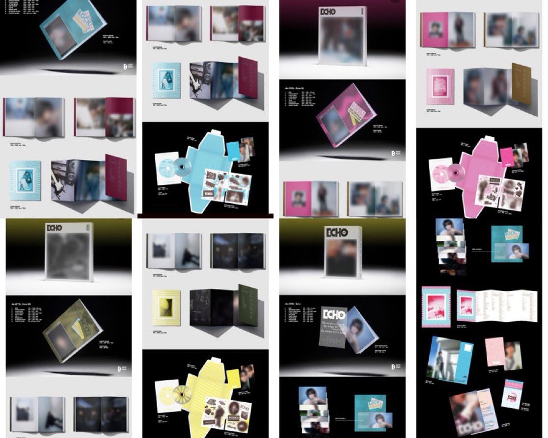 ECHO” by JIN has 3 album versions + Weverse version and the color