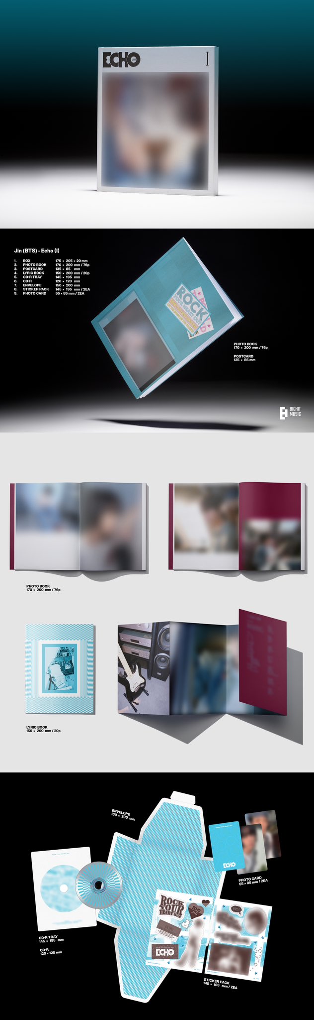 BTS ジン [ECHO]3形態＋WeverseAlbum✖２ 未開封 特典付② BTS JIN ジン ECHO アルバム 3形態 新品未使用 グローバル特典
