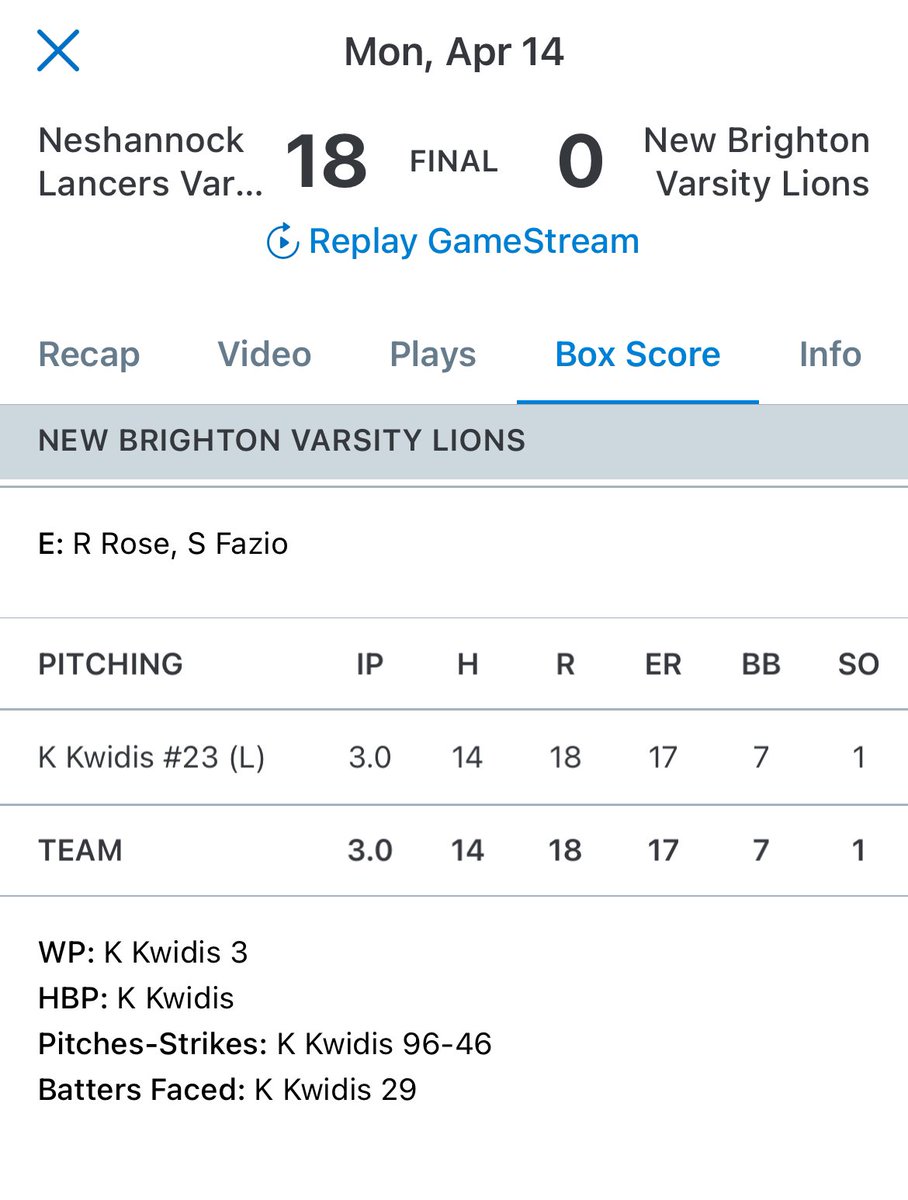 Lawrence County SportsNet (@lcsportsnet) on Twitter photo .<a href="/gabbyquinn_22/">Gabby Quinn</a> homered, she had 3 RBI along with Jaidon Nogay, Anna Measel, and Gabby Antuono, as <a href="/nesh_softball/">Neshannock Lancer Softball</a> won 18-0 over New Brighton. Addy Frye and Gianna Paglia combine on the three-inning perfect game. .<a href="/gabbyquinn_22/">Gabby Quinn</a> homered, she had 3 RBI along with Jaidon Nogay, Anna Measel, and Gabby Antuono, as <a href="/nesh_softball/">Neshannock Lancer Softball</a> won 18-0 over New Brighton. Addy Frye and Gianna Paglia combine on the three-inning perfect game.