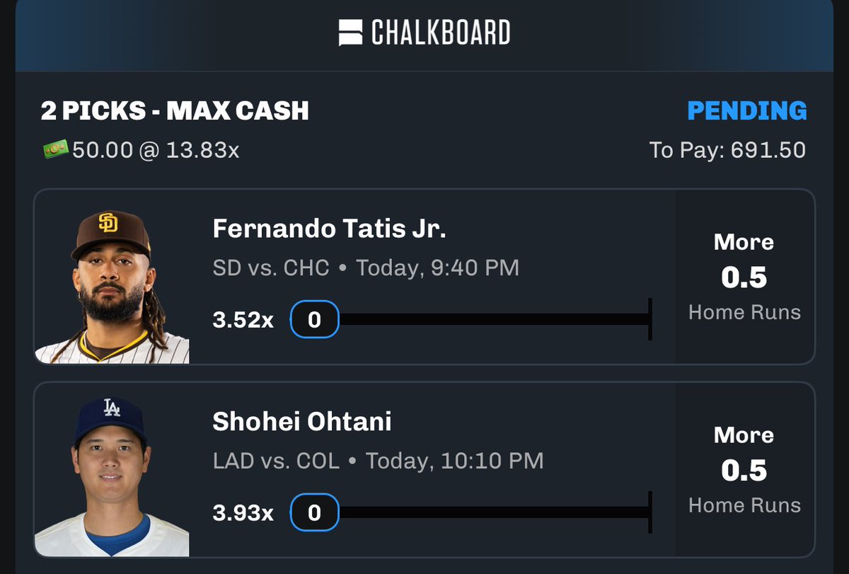 NextLevelBets_'s tweet image. BLESSING $100 TO SOMEONE WHO LIKES IF THIS HITS❤️

Chalkboard Lotto of the Day 💎⬇️

Use code “NLB” for a 100% deposit match up to $100 on CHALKBOARD.⬇️

streaks.chalkboard.io/cUPZ/dnv5fj2s

SIGN UP WITH OUR CODE AND WE WILL SEND U $$$, JUST DM US!🔥