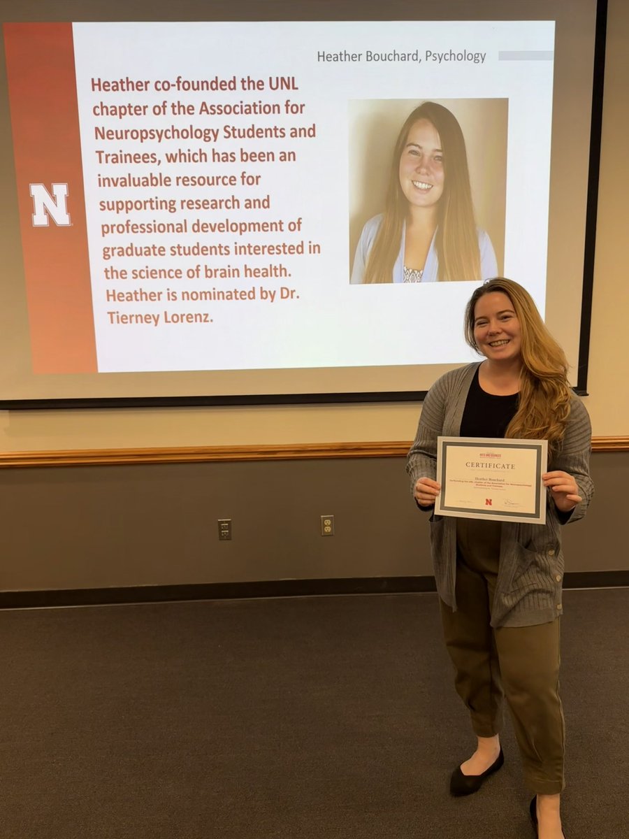 Heather Bouchard, M.A. (@hc_bouchard) on Twitter photo Grateful to be recognized by UNL’s College of Arts and Sciences for co-founding <a href="/UNL_ANST_IG/">University of Nebraska-Lincoln ANST Interest Group</a> to create a space for neuropsychology students to grow, connect, and learn more about the field! Grateful to be recognized by UNL’s College of Arts and Sciences for co-founding <a href="/UNL_ANST_IG/">University of Nebraska-Lincoln ANST Interest Group</a> to create a space for neuropsychology students to grow, connect, and learn more about the field!