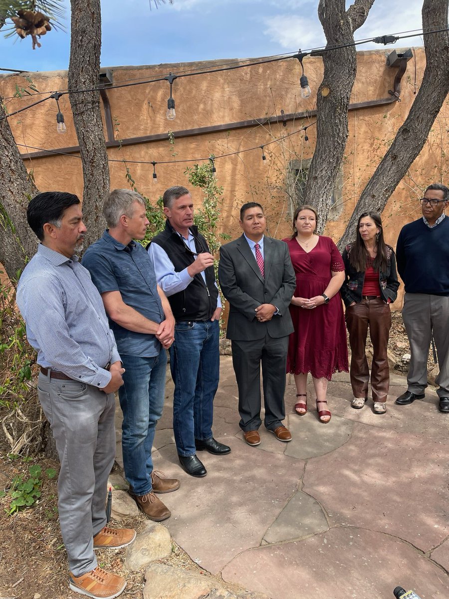 SenatorHeinrich's tweet photo. Today, @RepTeresaLF and I met with Pecos community leaders to discuss our Pecos Watershed Protection Act. Pecos deserves clean water free from harmful mining pollution and we’ll continue to push for permanent protections to protect the Pecos River. https://t.co/z1q40na77M