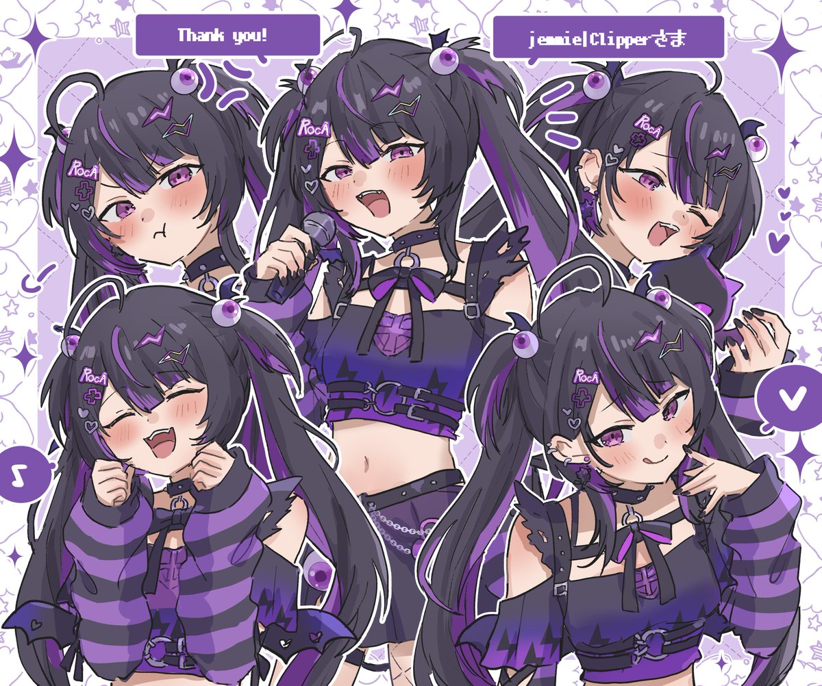Third prize for #RockNPoll2025 is here! Enjoy five new super cute expressions of Roca in her base outfit, courtesy of @/karaKnuita! Separated versions in the replies! #ArtRoc