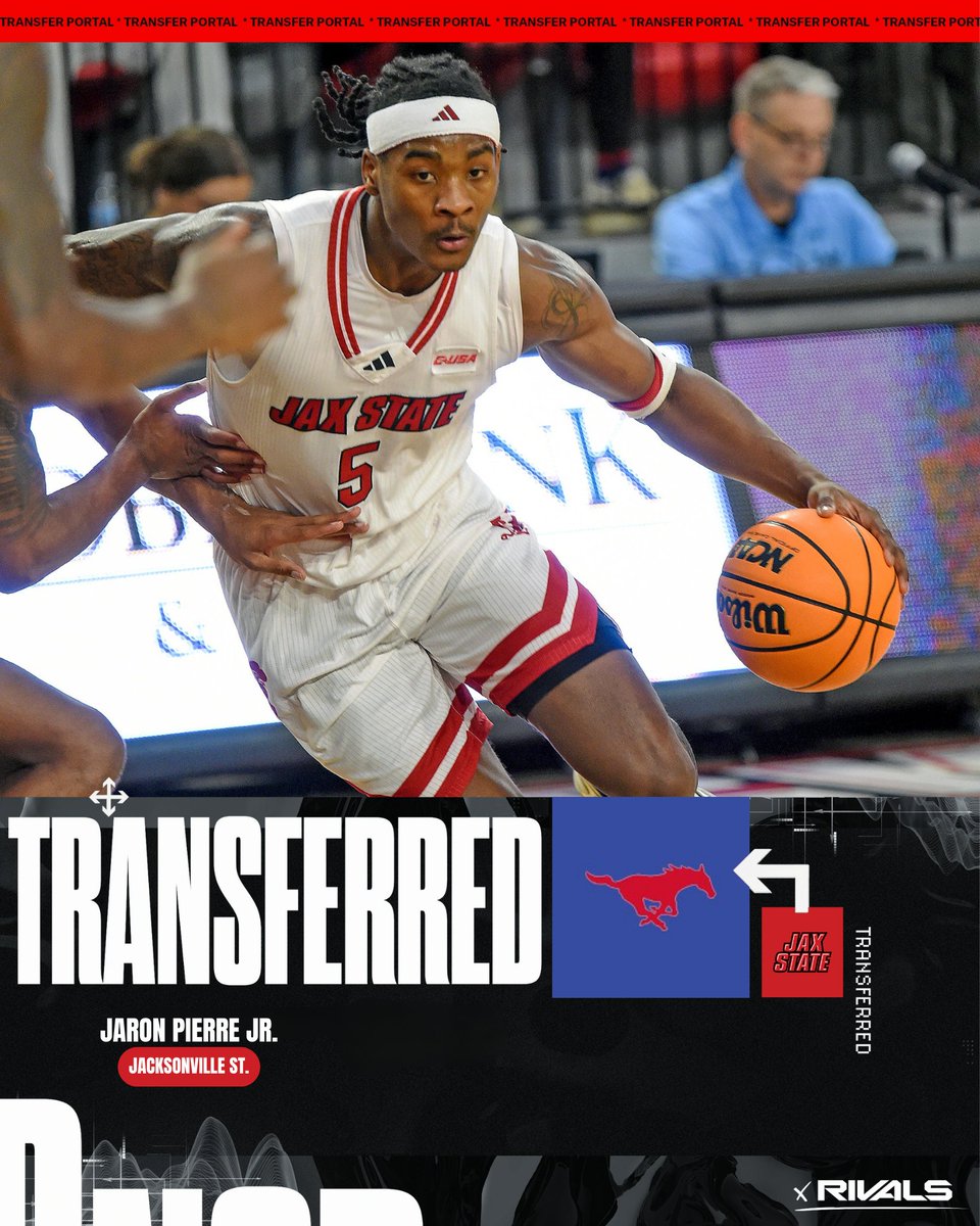 Rivals Hoops (@rivalshoops) on Twitter photo Jacksonville State transfer guard Jaron Pierre Jr. (<a href="/JPIERRE5_/">✝️</a>) has committed to SMU.
Averaged 21.6 PPG, 5.5 RPG, and 3.8 APG this past season.
n.rivals.com/content/athlet… Jacksonville State transfer guard Jaron Pierre Jr. (<a href="/JPIERRE5_/">✝️</a>) has committed to SMU.
Averaged 21.6 PPG, 5.5 RPG, and 3.8 APG this past season.
n.rivals.com/content/athlet…