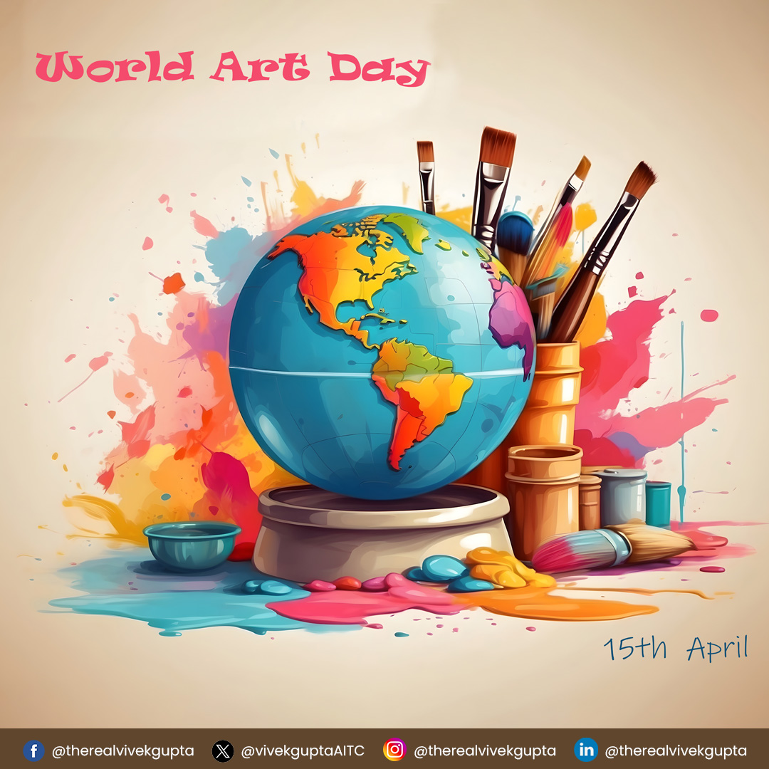 TheRealVivekG's tweet image. World Art Day reminds us of the power of creativity to inspire change, evoke emotions, and connect us all. 
#WorldArtDay #PowerOfArt #Creativity #ArtSpeaks