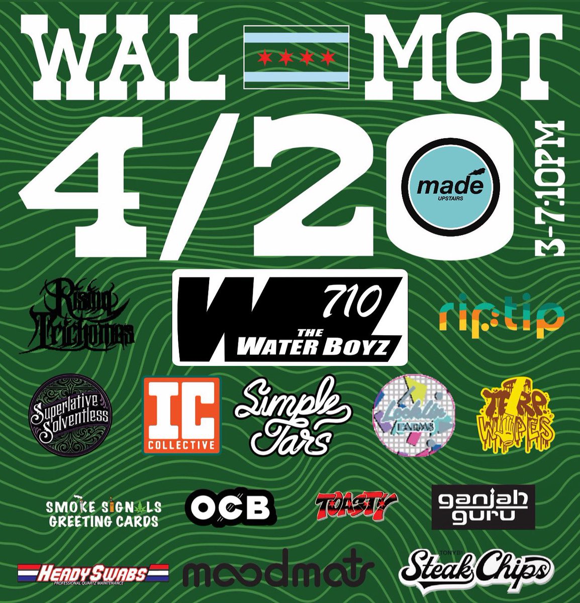 MADE Gallery Chicago (@madegallery) on Twitter photo 4/20 GOING TO BE ONE FOR THE BOOKS <a href="/WaterBoyz710/">TheWaterBoyz710</a> <a href="/GanjahGuru/">Ganjah Guru</a> <a href="/risingtrichomes/">Jhon doe</a> <a href="/ICCollective91/">IC Collective</a> <a href="/TheRipTip/">The RipTip Co.</a> AND MORE!!! 4/20 GOING TO BE ONE FOR THE BOOKS <a href="/WaterBoyz710/">TheWaterBoyz710</a> <a href="/GanjahGuru/">Ganjah Guru</a> <a href="/risingtrichomes/">Jhon doe</a> <a href="/ICCollective91/">IC Collective</a> <a href="/TheRipTip/">The RipTip Co.</a> AND MORE!!!