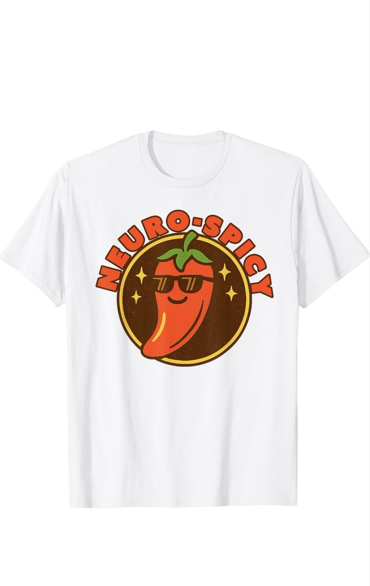 InfosecGroupLLC's tweet photo. This Neuro-Spicy shirt is for the brilliantly bold, the neurodivergent icons, and anyone who embraces their spicy twist on life. 
#NeuroSpicy #NeurodivergentStyle #AutismAwareness #TikTokFashion #SpicyMinds #PepperVibes #CoolTeeAlert #BoldNotBoring #AutisticAndProud https://t.co/CEd4z4PlTP