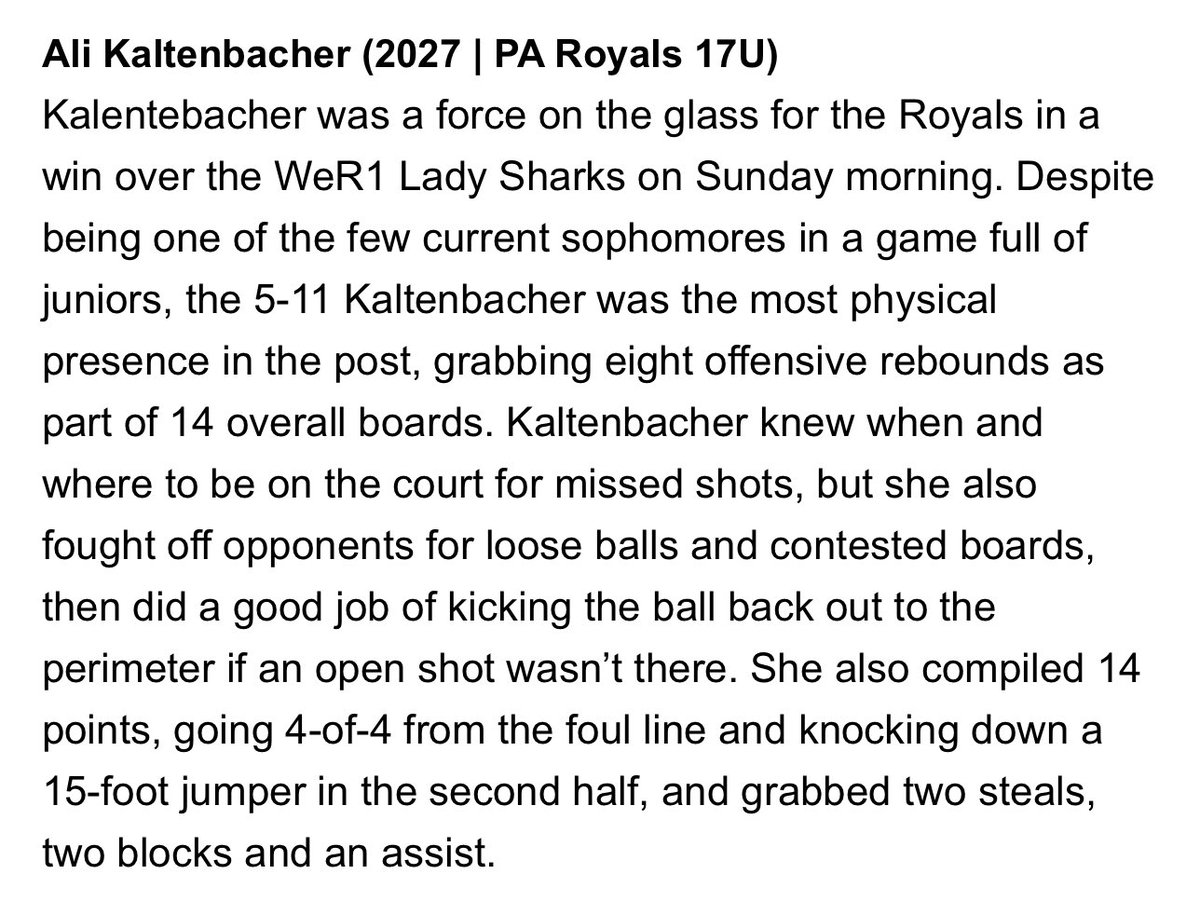 PA Royals Basketball (@paroyalsbball) on Twitter photo Undefeated first weekend for our 17u Lady Royals winning <a href="/SelectEventsBB/">Select Events Basketball</a> The Tune Up. Special thanks to City of Basketball Love for the coverage and highlighting Ali Kaltenbacher and <a href="/averykocur11/">Avery Kocur</a> Undefeated first weekend for our 17u Lady Royals winning <a href="/SelectEventsBB/">Select Events Basketball</a> The Tune Up. Special thanks to City of Basketball Love for the coverage and highlighting Ali Kaltenbacher and <a href="/averykocur11/">Avery Kocur</a>