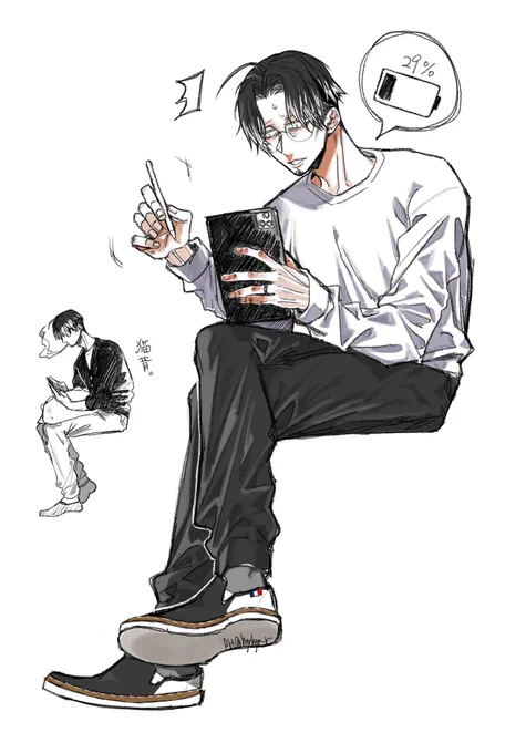 強面系のお兄ちゃんたち描きます╭( `ᾥ' )و ̑̑
