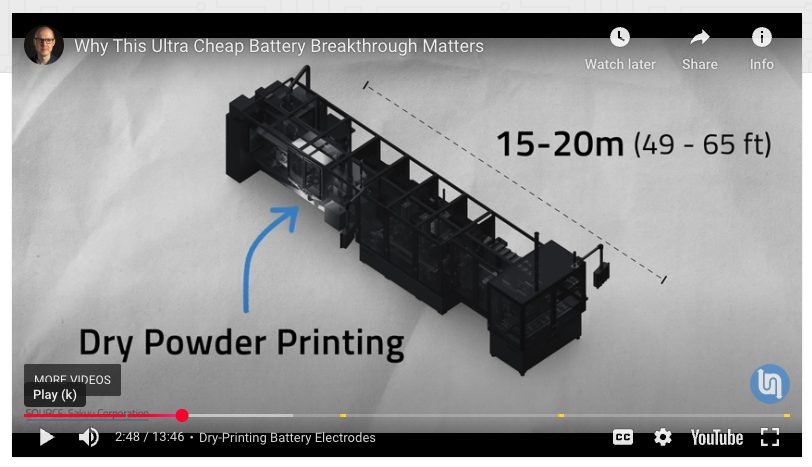 Video:  For <a href="/UndecidedMF/">Matt Ferrell</a>  &amp; <a href="/stilltbdfm/">Still To Be Decided Podcast</a> , <a href="/MattFerrell/">Matt Ferrell (yeah, that guy)</a> explains what we're doing to transform #batterymanufacturing with breakthrough #Kavian platform to dry-print #battery electrodes. youtube.com/watch?v=qZ8z5t…
