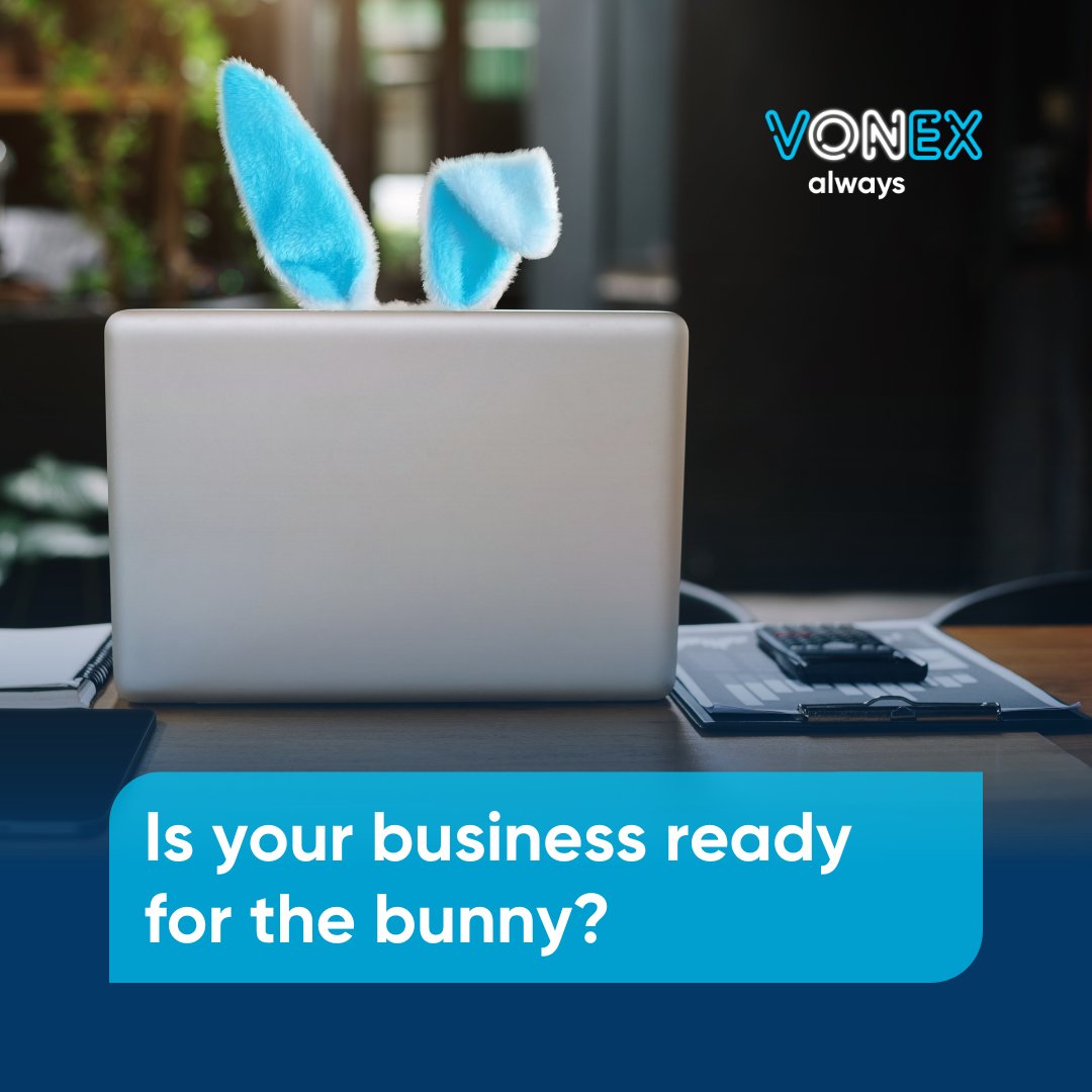 Is your phone system ready for the Easter break?
🔹 Update voicemail with holiday hours
🔹 Set up call diversions
🔹 Stay connected with our softphone app!

Need help? Call 📞 1800 828 668.

#HappyEaster #BusinessContinuity #Telecommunications #RemoteWorkSolutions #Vonex #ONdesk