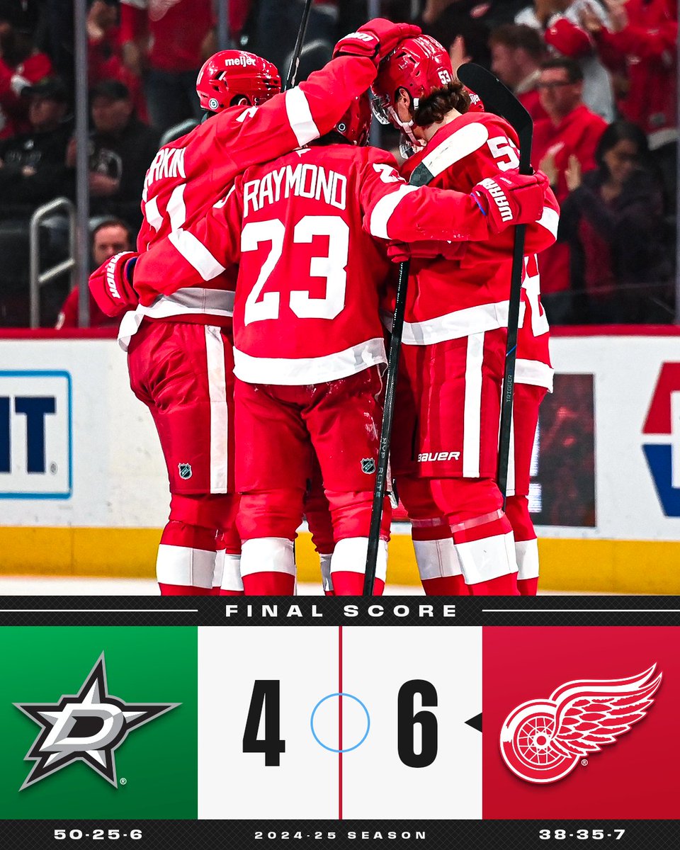 The <a href="/DetroitRedWings/">Detroit Red Wings</a> get the win on home ice!