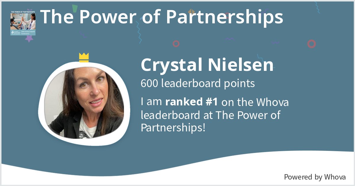 Crystal96250272's tweet photo. I ranked #1 on the Whova leaderboard at The Power of Partnerships! #PowerofPartnerships2025 - via #Whova event app https://t.co/MMJZ1nzu9E