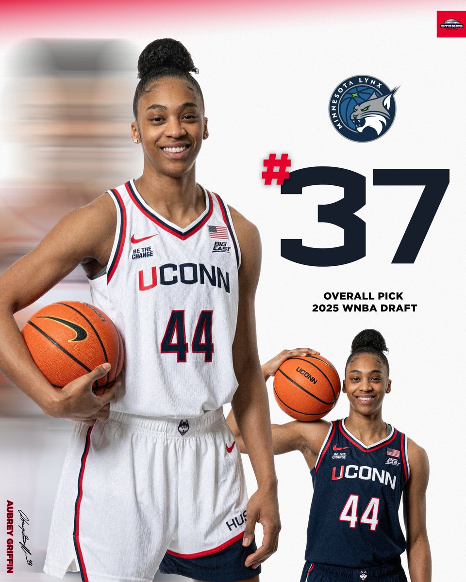 BREAKING: Aubrey Griffin has been selected by the Minnesota Lynx with the No. 37 pick in the 2025 WNBA Draft‼️