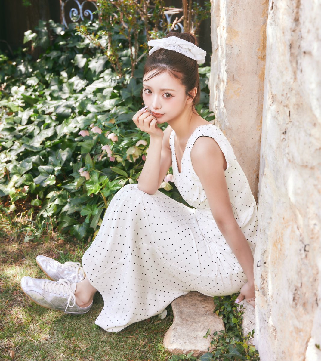coming soon🌷❤️ 【ドットギャザーロングワンピース】 愛らしい