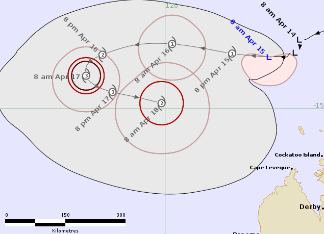 weather_wa's tweet photo. @perthovalman @ManjitK6987 @BunburyWeather @baxlex @drstip @ImTheOnlyAstro @Sparrow_65 @speedbird020 @Barnsy_Lisa @2017Ferret @BigV2011WCE @Rob_lebob @aussie_robbob @BellTowerTimes @blueorigin @SpaceX Tropical Low 29U Is Forecast To Develop Into A Cyclone Tonight π #Cyclone #CycloneErrol #TCErrol #Kimberley #WesternAustralia https://t.co/hGvGkIws7I