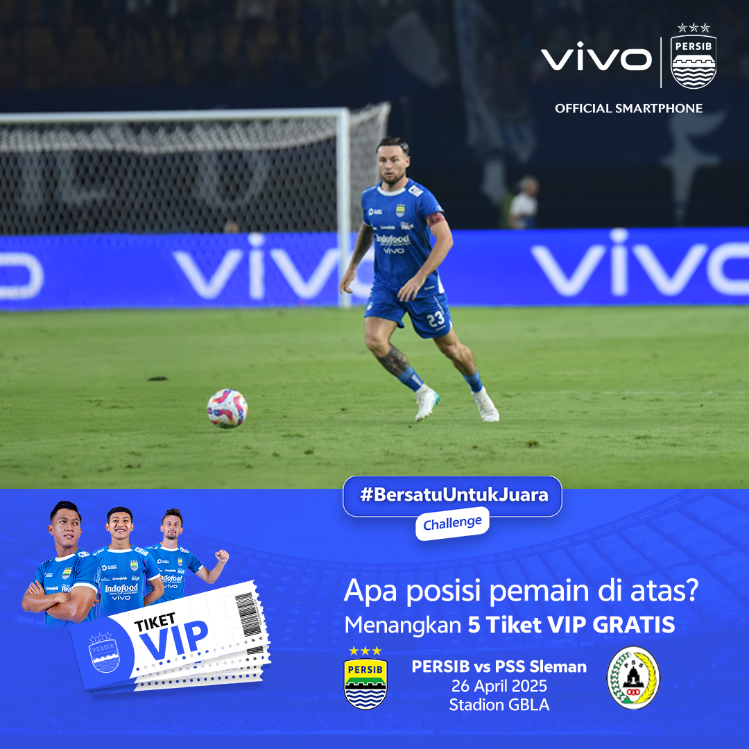 vivo_indonesia's tweet photo. Siapa nih yang bisa jawab? 👀

Reply tweet ini dengan tebakan kamu, ada 5 tiket #PERSIBDAY gratis untuk kamu, gow ikutan sekarang!

#vivoXPERSIB https://t.co/pg1tWorF6f