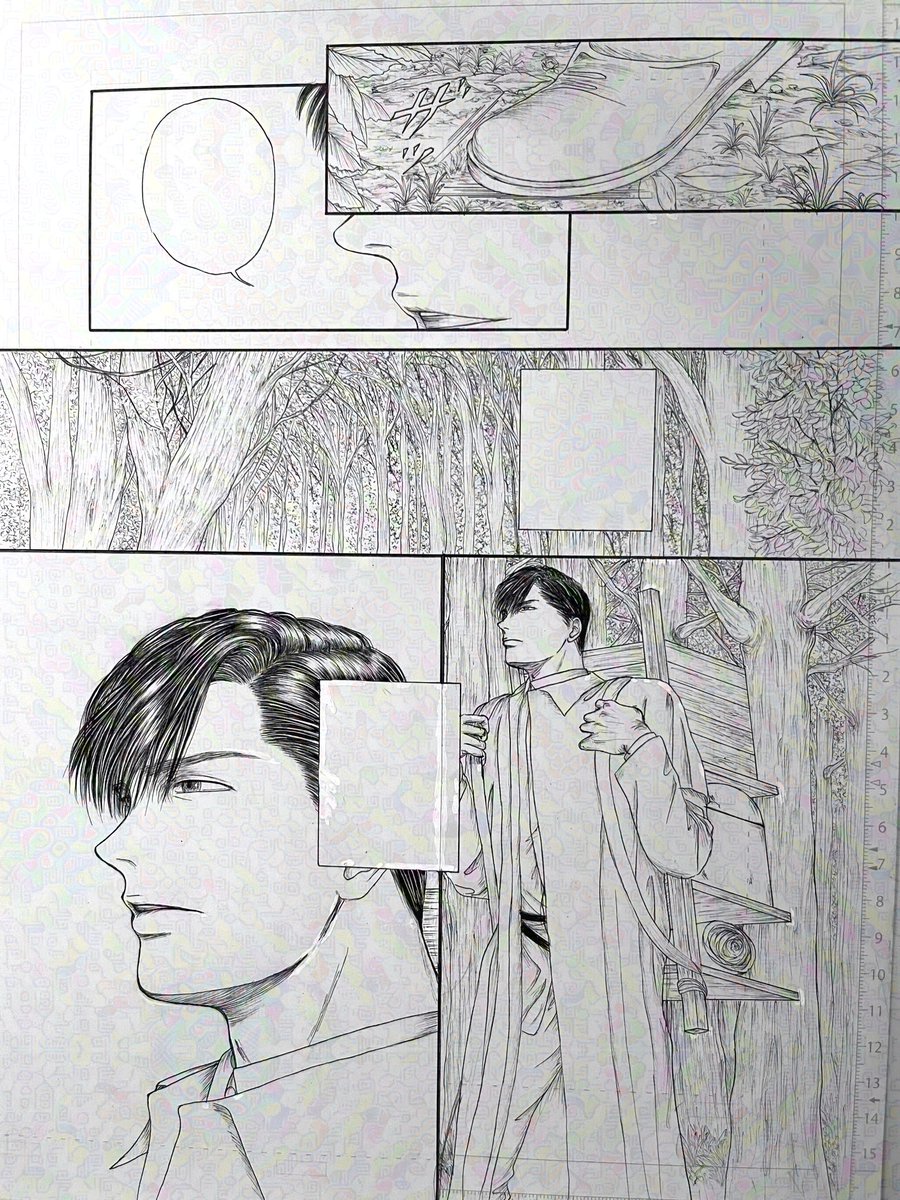 背景に立体感が出るように描き込みを加えました。 