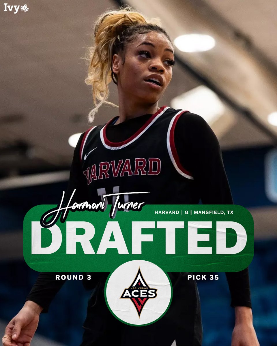 TO THE W.

With the 35th pick of the #WNBADraft, the <a href="/LVAces/">Las Vegas Aces</a> select Harmoni Turner from <a href="/HarvardWBB/">Harvard Women's Basketball</a>! 🌿🏀