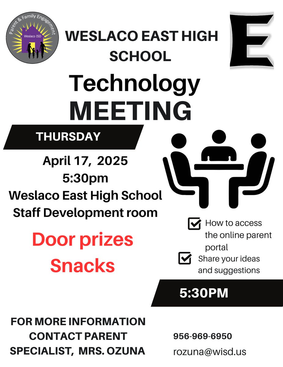 We will be hosting a Technology meeting on Thursday April 17, 2025 at 5:30 pm. We hope to see you here.