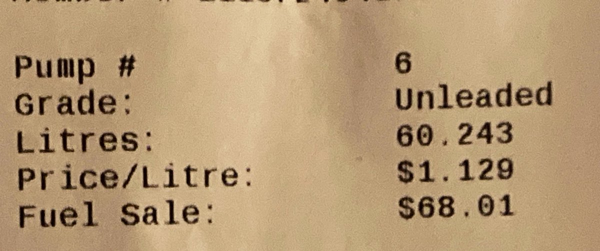 Aaron (@aaron_bowman_) on Twitter photo Thanks Carney for showing how long you have been fleecing us with your carbon tax. Been a long time since I have filled up for a $1.12……… Thanks Carney for showing how long you have been fleecing us with your carbon tax. Been a long time since I have filled up for a $1.12………