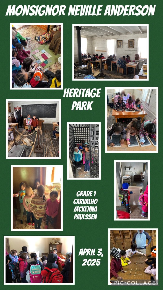MNASchool's tweet photo. Grade 1 classes had a fun fieldtrip to @HeritageParkYYC 
#Grade1Social
@CCSD_edu https://t.co/Uw6I2PIu6G