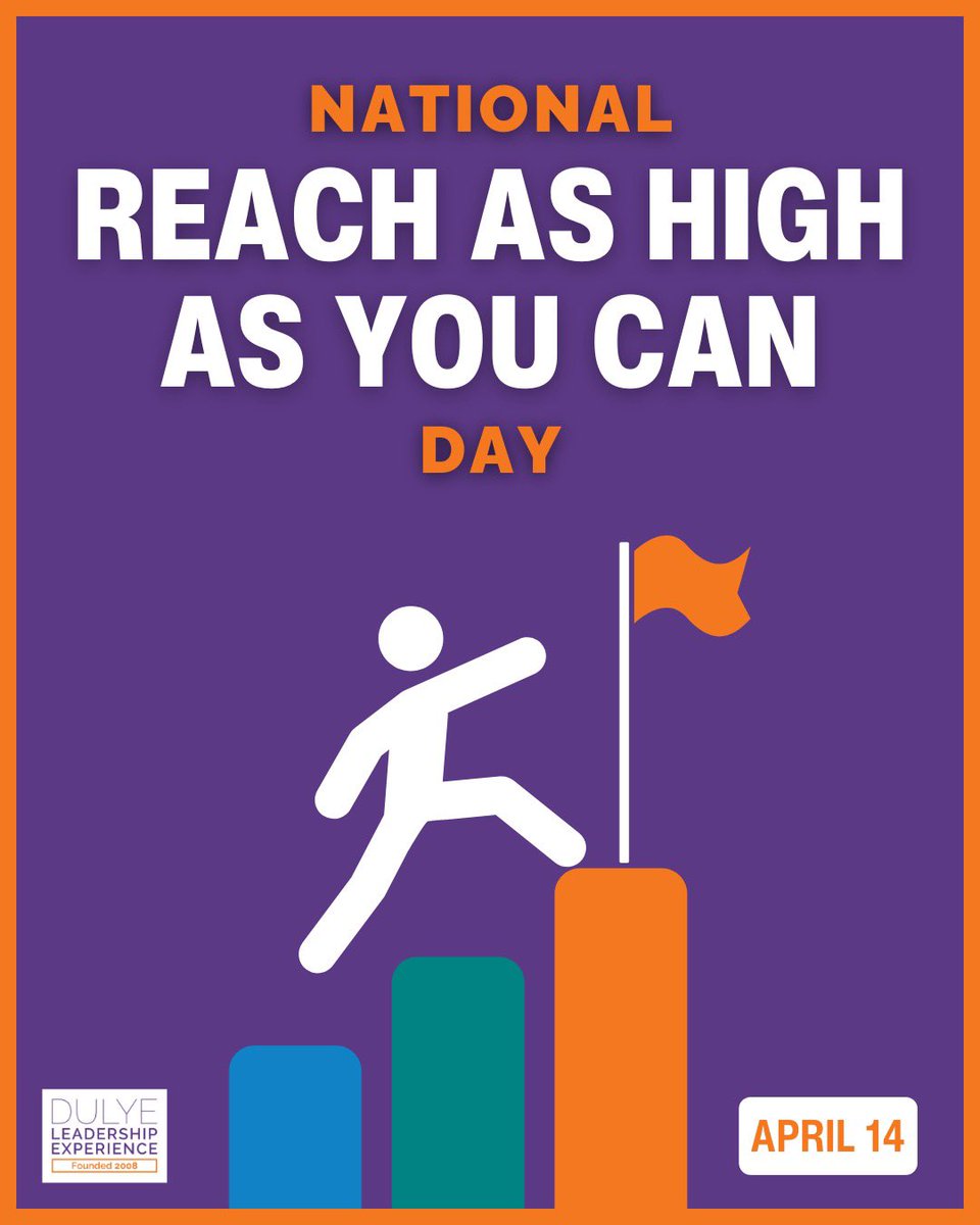 DLECareerGrowth's tweet photo. Got goals? Today we encourage you to push yourself and inspire those around you to do the same. Keep soaring! #reachashighasyoucan https://t.co/A4qQg8UilT