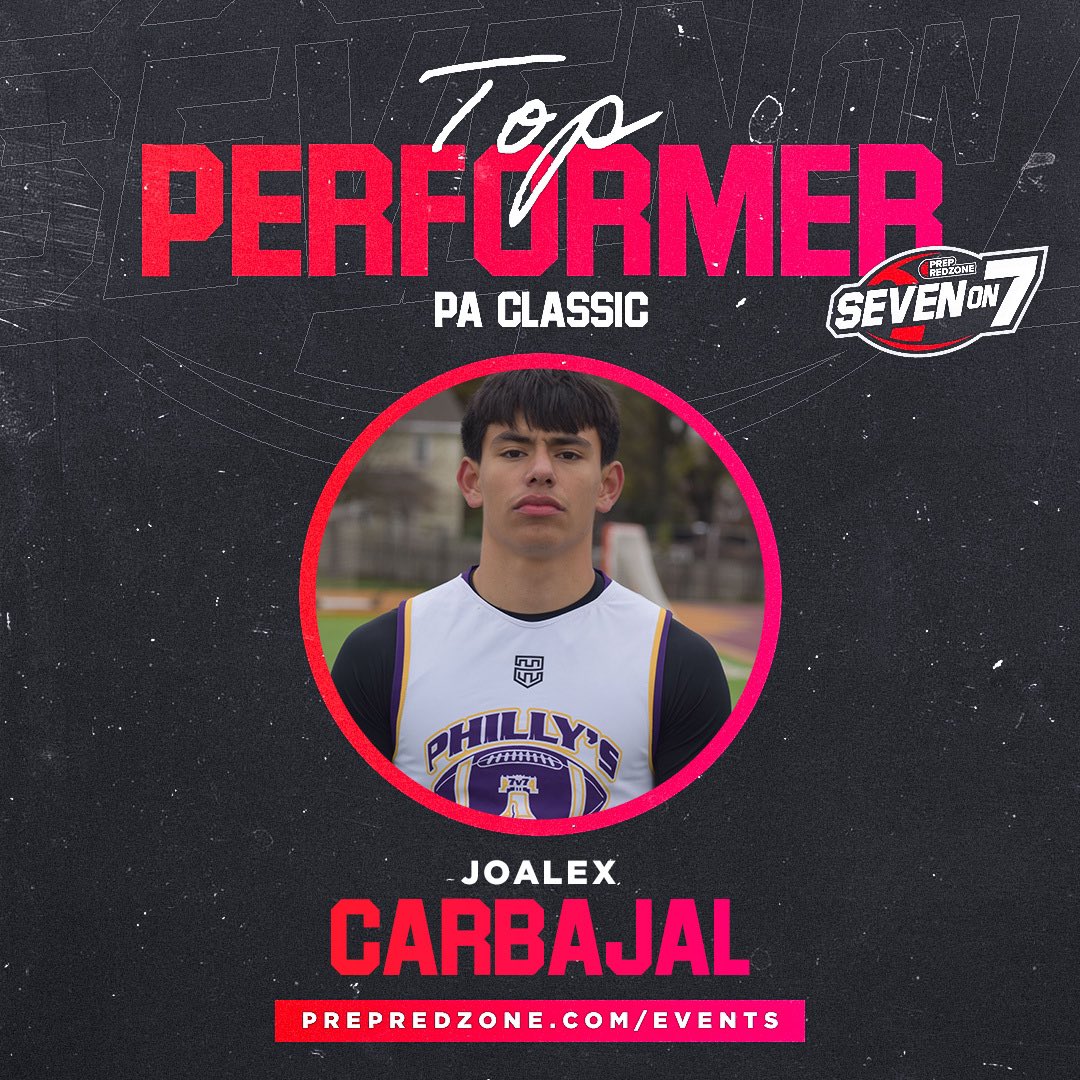 JCarbajal_3's tweet image. Great competition at @PrepRedzonePA Classic 7v7 tournament. Thank you @PRZPAvic for the recognition as a top performer. @PhillysFinest7 @LanceFrazier15 @KHSFootball20 @nextgenqbac @Get__Recruited