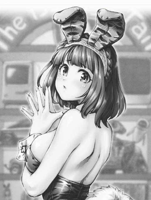 Skeb作業中      ユキノビジンがバニーガール 