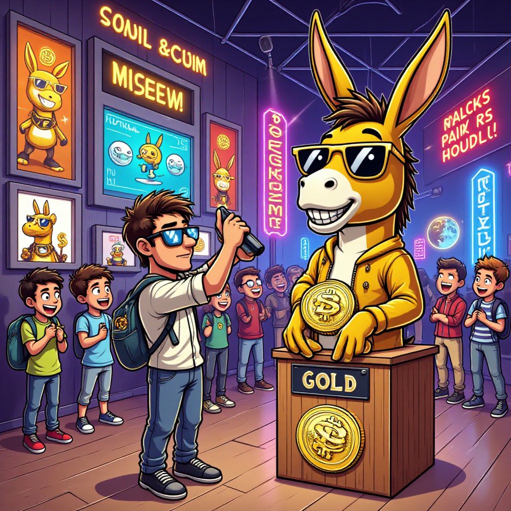 GDKMeme's tweet photo. The Legend on Display

Step into the Museum of Meme Money — where history meets hype and legends are cast in gold.

There he stands: the Golden Donkey.
A symbol of conviction, humor, and diamond hands.
Photographed. Celebrated. Immortalized.

New generations gather in awe, learning the ancient art of HODL, fueled by the magic of memes and the power of community.

Because in this space, it’s not just about gains — it’s about the story.

[https://t.co/2dYoT5lvC8]

DYOR: Always do your own research before investing. This is not financial advice.

#GoldenDonkey #CryptoMuseum #Web3History #NFTLegend #HODLHallOfFame #MemeEconomy #BasedCollectibles #DeFiCulture #DYOR
#Bitcoin #Doge #coin 
#cryptocurrency 
#crypto #PEPE 
#fun